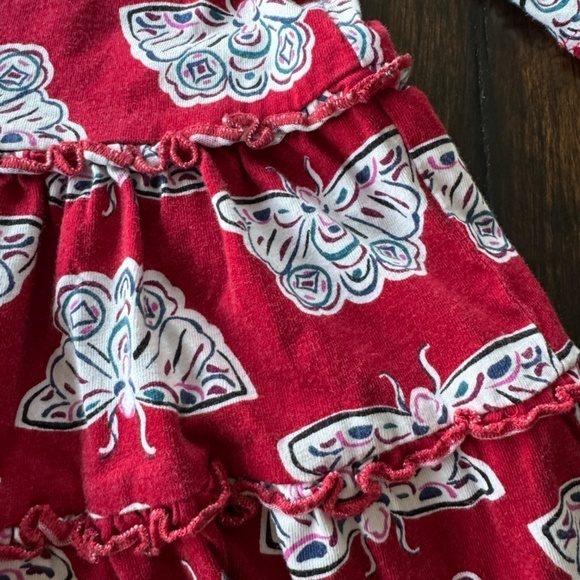 Tea Collection Red Dress Moth Print sz 2 - Picture 2 of 5